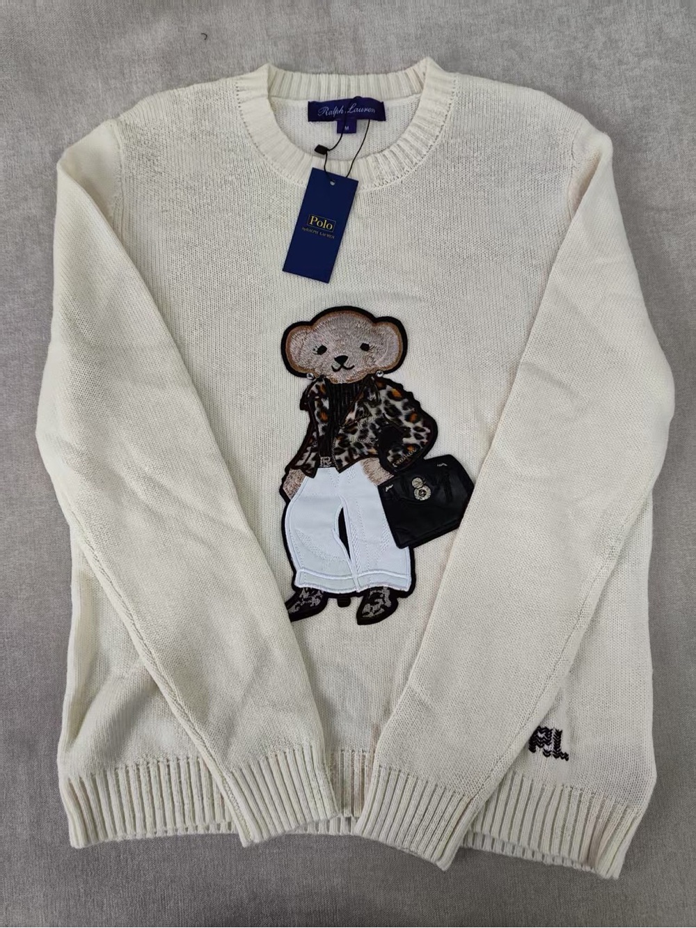 🤍Polo Ralph Lauren Leopard Bear Crewneck Sweater